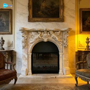 क्लासिक प्राचीन चीनी फ्रीस्टैंडिंग संगमरमर पत्थर आर्चाड फायरप्लेस मैंटल्स आसपास फ्रेम मैंटल्स - Product Image 2