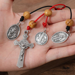 เซนต์เบนดิคต์ไม้แขวนประตู Saints เหรียญของขวัญไอเดียของขวัญแต่งงานใหม่คาทอลิกอธิษฐานตกแต่งผนังบ้าน - Product Image 4