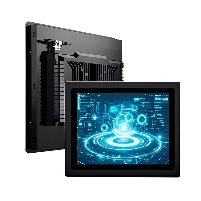 15.6" IP65 Aluminum Alloy Embedded Industrial Panel PC Flash Panel Mount Linux Window Industrial Computer