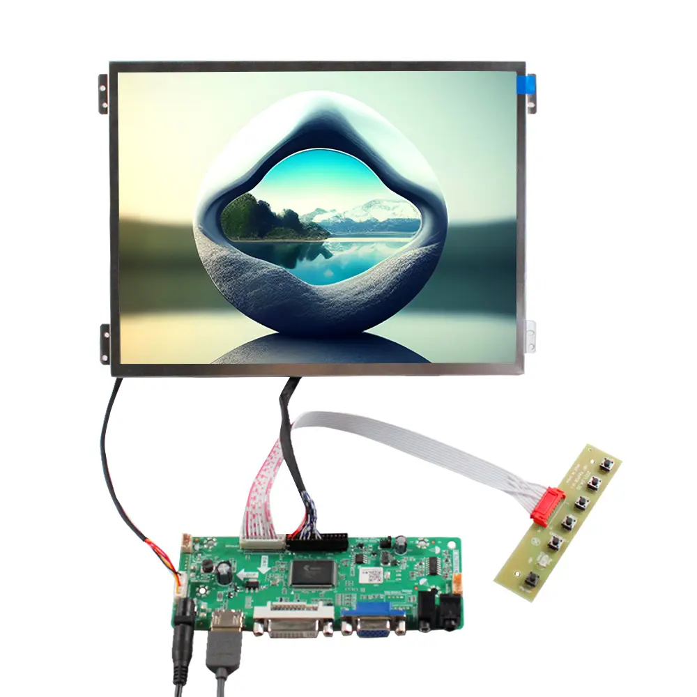 Màn hình LCD điều khiển Hội Đồng Quản trị M. nt68676 30pin LVDS 104 inch LCD quảng cáo ngoài trời hiển thị kỹ thuật số màn hình IPS 10.4inch 1024x768