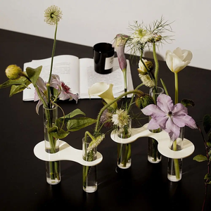 2/3/5 Pièces Support Suspendu pour Fleurs Hydroponiques, Décoration Créative pour la Maison, Pot de Plante, <span class=keywords><strong>Vase</strong></span> en Verre, <span class=keywords><strong>Tube</strong></span> à Essai, <span class=keywords><strong>Vase</strong></span> à Fleurs Articulé - Product Image 5