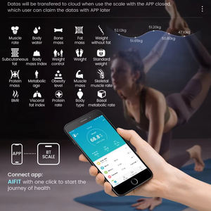 Akıllı VA ekran dijital denge banyo 180kg ev kişisel su monitör yüzde yağ ile vücut yağ ağırlık tartısı ağırlığında - Product Image 2