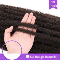 Extensions de Cheveux Synthétiques Afro Crépus Bouclés 100g 18 Pouces Faux Locs Crochet Marley Cheveux Tressés Cheveux Synthétiques Marley