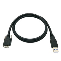 Câble USB 3.0 Type A vers Micro B mâle de 5 m avec double verrouillage à vis, câble USB3 pour caméra industrielle, câble de vision pour machine, assemblage de câble de vision