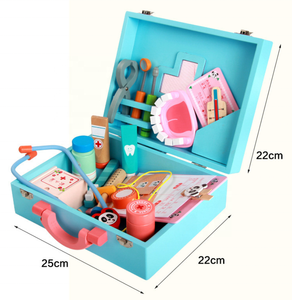 Kit <span class=keywords><strong>Giocattolo</strong></span> Medico per Bambini in Legno <span class=keywords><strong>Set</strong></span> Gioco di Ruolo Dottore <span class=keywords><strong>Set</strong></span> Dentista - Product Image 2