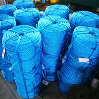 Corde en polyéthylène haute résistance, corde PE avec corde flottante torsadée pour la construction, noire, 3 brins, 4 mm, 12 mm, 100 m