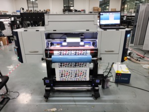 Tốc độ nhanh locor 70cm UV dtf Sticker máy in 4 màu trắng véc ni keo <span class=keywords><strong>3D</strong></span> tinh thể Sticker máy in phun - Product Image 5