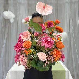 DKB 50Cm 60Cm 70Cm 80Cm Large Rose Flower Arrangement Wedding <b>Table</b> Flowers Centerpieces Silk Artificial Pink Flower Ball - Product Image 3