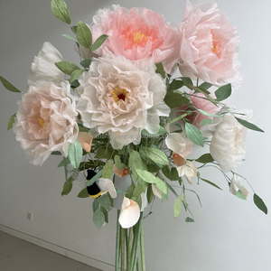 Decoración de Flores Gigantes Automáticas de Lujo M494 para Escaparates, Bodas, Flores Gigantes de <span class=keywords><strong>Papel</strong></span> de <span class=keywords><strong>Seda</strong></span> Artificial <span class=keywords><strong>y</strong></span> Organza - Product Image 1