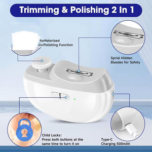 Coupe-ongles et polisseuse à ongles 2 en 1 rechargeable par USB, lime à ongles électrique automatique, coupe-ongles électrique - Product Image 3