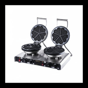 Kitchbox เครื่องทำวาฟเฟิลดอกไม้อุตสาหกรรมเชิงพาณิชย์ทำจากสแตนเลสพร้อมเคลือบสารกันติด (แพ็ค2ชิ้น)-รับประกัน1ปี - Product Image 1