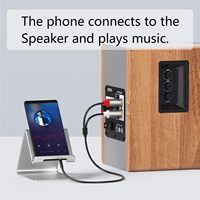 Pas cher prix coque en aluminium PVC veste 3.5mm Jack à 2RCA Aux adaptateur stéréo câble Audio pour ordinateur haut-parleur amplificateur