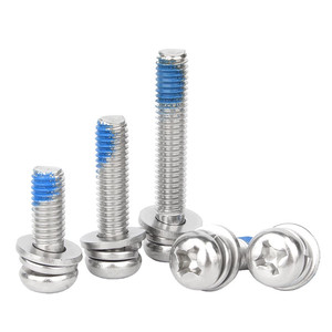 M2 M3 M4 X8 M5 M6 M8 M9 Carbon thép mạ kẽm Torx kết hợp máy vít Bolt với đồng bằng phẳng máy giặt và mùa xuân máy giặt - Product Image 1