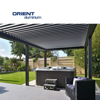 Kits de Pergola en Aluminium pour l'extérieur, arceaux de gazébo motorisés, toit à persiennes