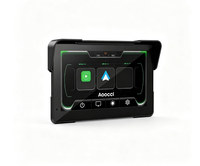 AOOCCI C7 Écran de navigation GPS pour moto 7 pouces avec CarPlay sans fil, Android Auto, TPMS, cartes mondiales, 700 Nits, étanche pour la conduite