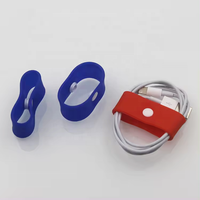 Cadeaux promotionnels personnalisés avec logo imprimé, organisateur de câbles en silicone réutilisable, imperméable, antichoc et anti-poussière
