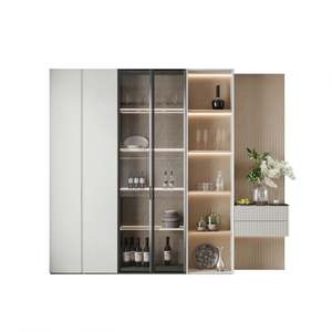 Mueble de TV de Madera de Estilo Antiguo, Práctico y Elegante, para Hogar u Hotel, con LED Ecológico, Apto para Televisores de 65 Pulgadas o Más, con Amplios Compartimentos de Almacenamiento - Product Image 5