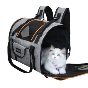 Free sample Airline Approved Portable Ventilated Design Two-Sided Entry Pet Travel Cage <b>Dog</b> Cat <b>Carrier</b> <b>Backpack</b> Bag - Product Image 1