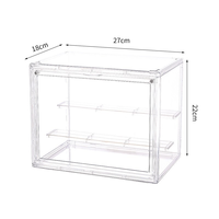 Armoire de rangement en plastique hautement transparente avec barrière anti-poussière pour figurines d'anime, peluches et collections de loisirs créatifs