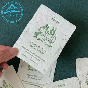 Custom Handmade Eco-Friendly Cotton Seed Paper <strong>Plantable</strong> Seed Paper <strong>Cards</strong> Envelope Business Christmas <strong>Card</strong> - Product Image 2