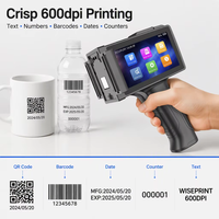 Imprimante jet d'encre manuelle portable Wiseprint nouvelle génération 12,7 mm avec écran tactile, résolution 600 dpi pour logos de bouteilles et dates de péremption