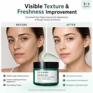 Crema Facial Milagrosa con Ácido Hialurónico, AHA, BHA y PHA, Exfoliante Suave, Hidratante y Clarificante con Árbol de Té para Uso Diario - Product Image 5