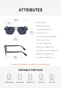 <span class=keywords><strong>Lunettes</strong></span> <span class=keywords><strong>de</strong></span> soleil tendance Partagas, design personnalisé, logo carré en métal, double pont, protection UV400, <span class=keywords><strong>lunettes</strong></span> <span class=keywords><strong>de</strong></span> soleil pour hommes - Product Image 6