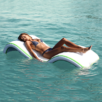 Matelas flottant gonflable portable pour bronzer au soleil sur la plage, chaise longue flottante pour piscine