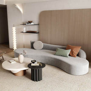 Canapé <span class=keywords><strong>en</strong></span> tissu personnalisé Canapé de salon rond Canapé d'angle incurvé de luxe Canapé confortable et épais de forme spéciale - Product Image 5