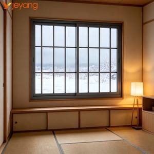 Fenêtre coulissante en aluminium pour projet hôtelier avec <span class=keywords><strong>grille</strong></span> en alliage d'aluminium et moustiquaire antivol - Product Image 1