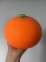 Mainan Buah Jeruk Squishy Jumbo 14cm Grosir, Bahan TPR, Usia 5-7 Tahun & Dewasa - Lembut, Lambat Mengembang, Pereda Stres, Mainan Sensorik
