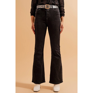 Jean évasé taille haute noir - Product Image 2