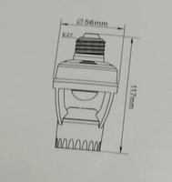Dudukan Bohlam Sensor Tubuh Manusia PIR E27, Sakelar Lampu Otomatis untuk Koridor Rumah