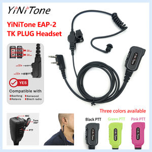 Casque acoustique professionnel YiNiTone EAP-2 avec tube acoustique discret et prise 2 broches haute sensibilité pour BaoFeng UV-5R Kenwood TK-2107/3107 - Product Image 1