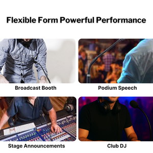 교회 DJ 부스 연설용 전문가용 XLR 유선 카디오이드 다이나믹 마이크 무지향성 구즈넥 회의용 마이크 - Product Image 2