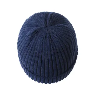 Manufacturer Wholesale Custom Ribbed Jacquard Men Thick Warm Knit Hat Neck Warmer Winter Beanie Hat