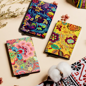 Custom Anti-Theft Aluminum Card Holder <b>RFID</b> Blocking Fashionable Leather <b>Wallet</b> with Automatic Credit Card Features - Product Image 4