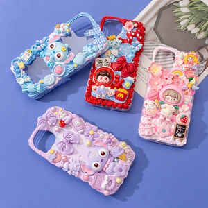 Hecho a mano DIY crema pegamento serie de <span class=keywords><strong>cuento</strong></span> de hadas teléfono móvil Shell Material plástico creativo juguete para regalo educativo para niñas - Product Image 3