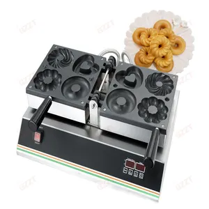 Temporizador de 10 Mins 4 formas Painel de controle Digital Comercial Mini Donut Machine Snack Machine Pon De Ring Donut Machine Com Ce