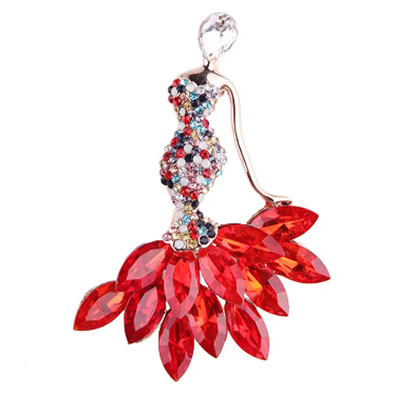 Fashion Luxury Rhinestone Mermaid Brooches Pins Crystal For Lady Wedding Party Brooch Pin Gift pano de decora de festa sereia