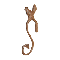 Gancho Colgante de Libélula de Hierro Fundido, Estilo Rústico y Elegante para Decoración de Jardín y Hogar