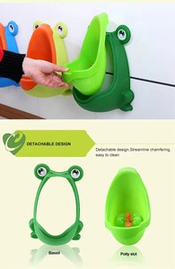 Urinario de Pared para Bebés, Diseño de Rana, de Plástico, Modelo QINGWA, Entrenador de Orinal para Niños Pequeños con Forma Divertida - Product Image 5
