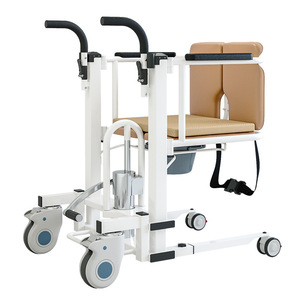เก้าอี้ยกผู้ป่วยแบบใช้มือหมุนพร้อมโถสุขภัณฑ์สำหรับผู้สูงอายุและผู้พิการ ขายส่ง เฟอร์นิเจอร์โรงพยาบาลอื่นๆ - Product Image 1