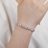 Bracelet tennis en cuivre incrusté de zircon 5A pour femme, bijoux avec pierres géométriques en CZ, accessoire de mode pour robe de soirée