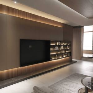 Meuble TV <span class=keywords><strong>sur</strong></span> <span class=keywords><strong>mesure</strong></span> pour salon moderne, villa/appartement - Fournisseur d'usine et service de production de conception - Product Image 1