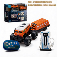 DWI RC Monster Truck Tout-Terrain Mini Voiture Télécommandée d'Escalade Échelle 1:64 2.4G Électrique 6 Canaux Portée 20m Prête à l'emploi avec Chargeur