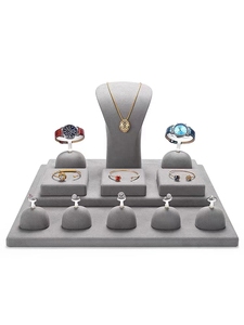 <span class=keywords><strong>Espositore</strong></span> per Gioielli Personalizzato Accettato da DOC, Set Espositivo in Microfibra per Anelli, Collane e <span class=keywords><strong>Orecchini</strong></span> - Product Image 3