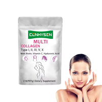 Poudre de protéine multi collagène avec biotine Acide hyaluronique Vitamine C de collagène Poudre de protéine soutien renforce les cheveux