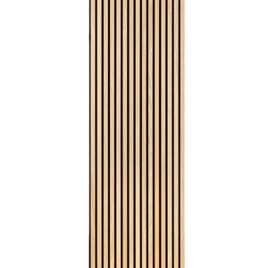 木目調MDF木製スラット吸音壁装飾パネル - Product Image 1