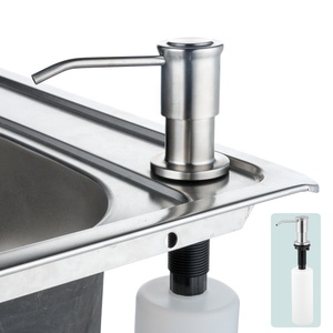 Accessoires pour évier de cuisine, distributeur de <span class=keywords><strong>savon</strong></span> à <span class=keywords><strong>vaisselle</strong></span> chromé, distributeur de <span class=keywords><strong>savon</strong></span> pour évier de cuisine 500 ml avec pompe - Product Image 1